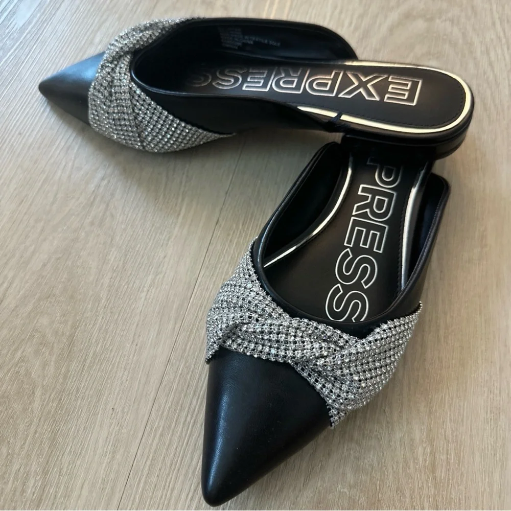 Express Black and Silver Women's Shoes - Picture 2 of 7